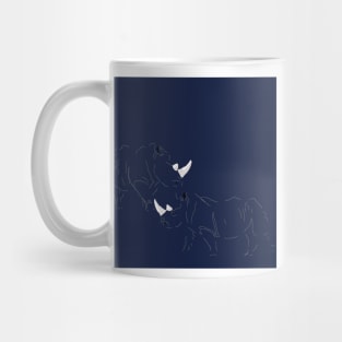 Disappearing White Rhinos ..barely there Mug